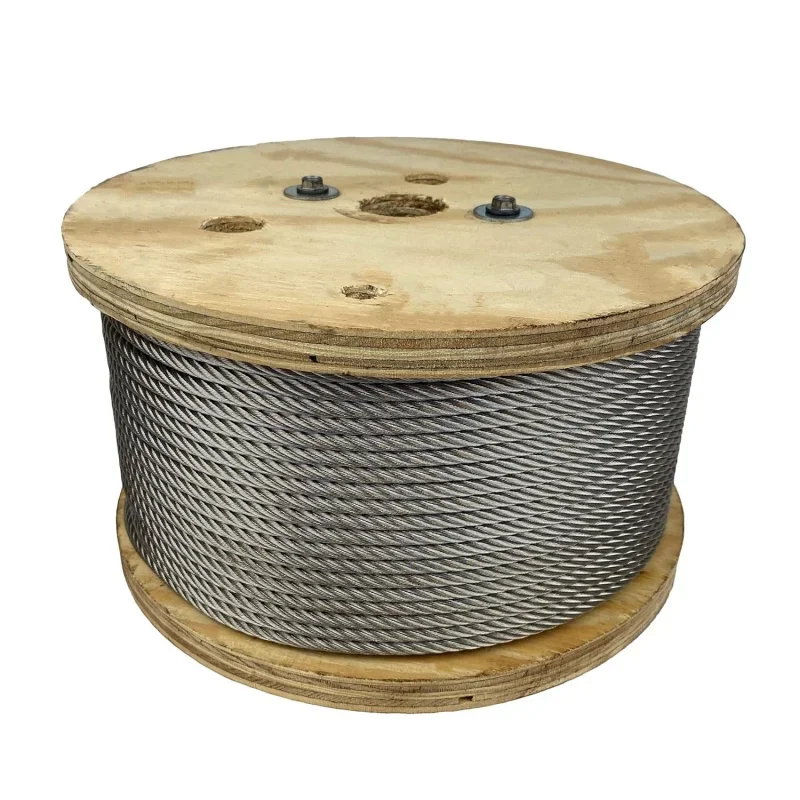 5/16x100 '7x19 Type 304 Stainless Steel Wire Rope (MBL: 9,000 lbs.)