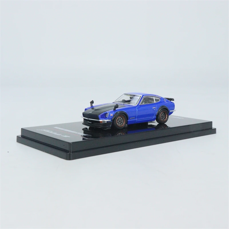 INNO64 1:64 Nissan Fairlady Z S30 Blue with carbon Hood Diecast Model Car