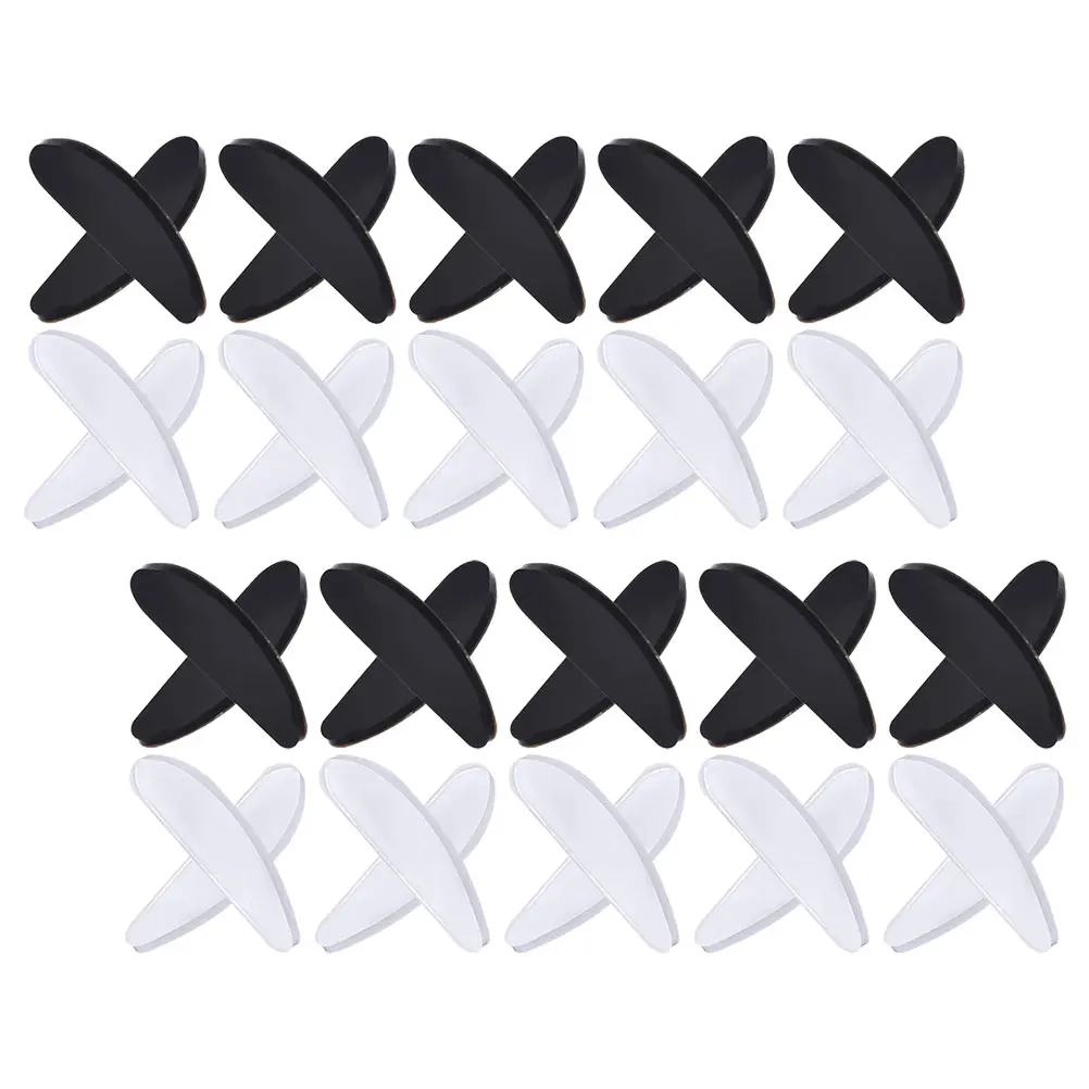 

20 Pairs Nose Pads Glasses Nose Pads Non Slip Non Slip Silicone Adhesive Grips White Black 1 9 Functional Accessories