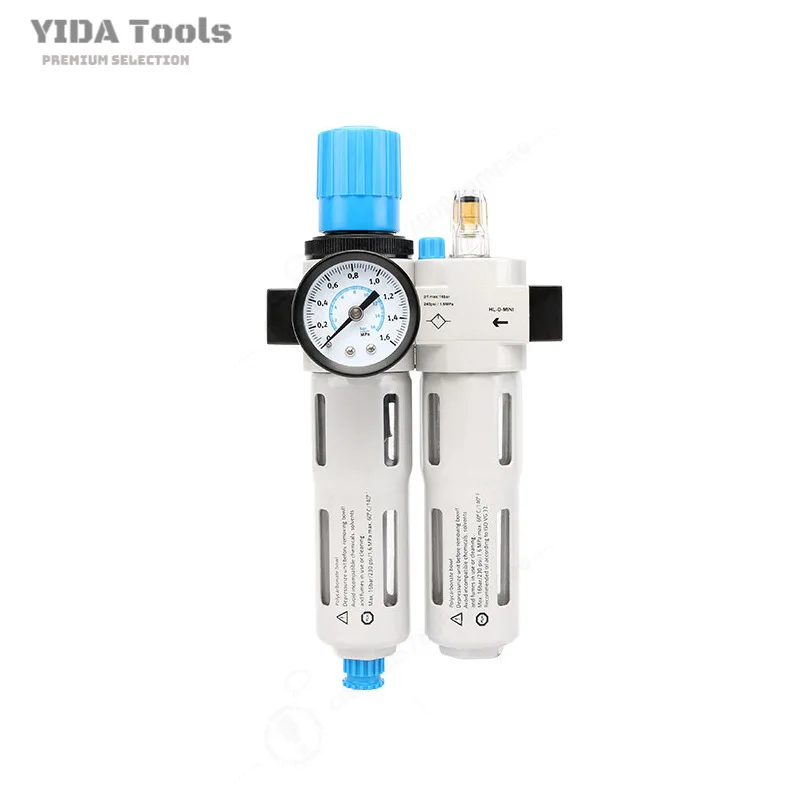 FRC/LFR-MINI MIDI Two-piece Air Source Treatment Combo, 16kg Pressure Regulator, Pneumatic Oil Water Separation Filter