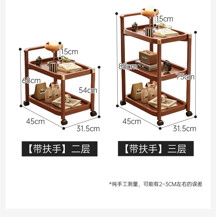 Sofa side side side cabinet antique movable living room trolley shelf coffee table leisure balcony small table image 6