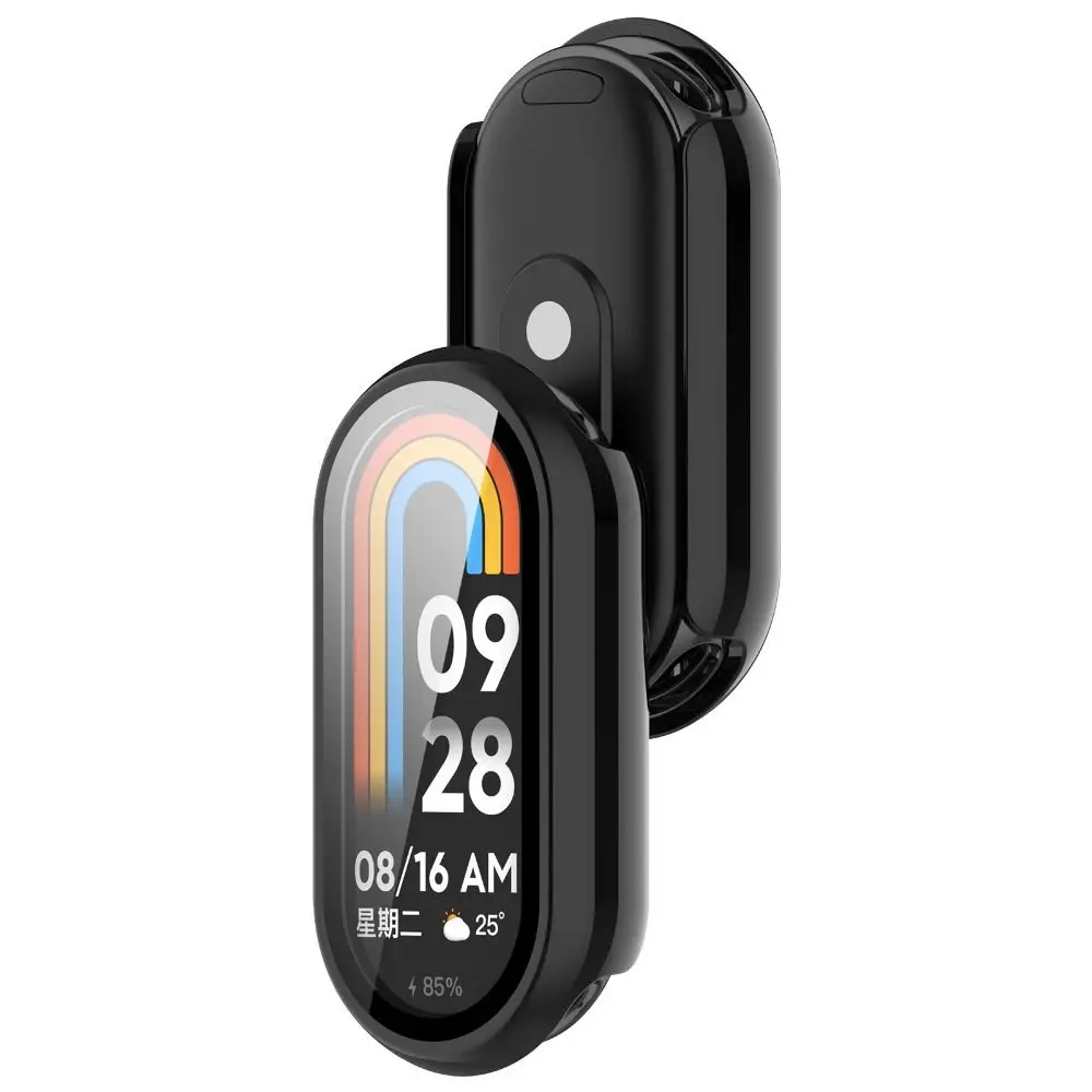 New PC+Tempered Protective Case Full Cover Smart Watch Screen Protector Anti-Scratch Hard Cover Shell for Xiaomi Band 9