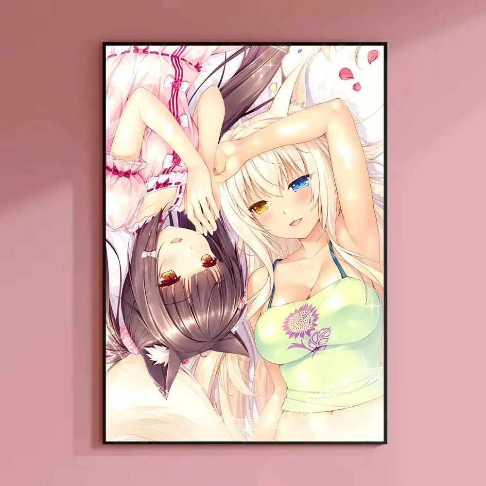 Chocola Vanilla N-Nekopara Poster HD-Leinwand-Wandkunst, wasserfester Druck für Schlafzimmer, Wohnzimmer, Heimdekoration, Geschenk – Detail 4