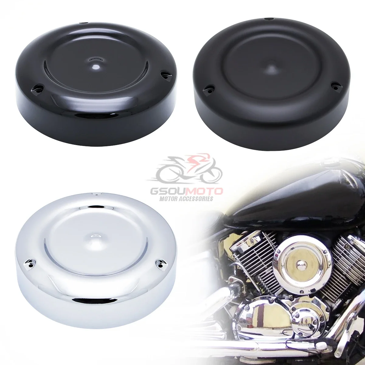 Motorcycle Accessories Engine Air Cleaner Cover Filter Cap For Yamaha Vstar V-Star 1100 XVS1100 XVS1100A XVS1100AT XVS1100AW