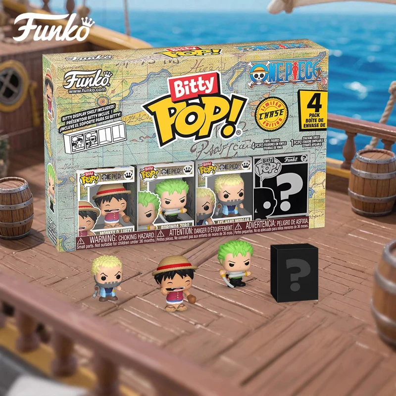 

FUNKO POP《Luffy 3-Piece Set + One Random Piece Blind Box》Anime Action Desktop Decoration Ornament Model Toys Collectible Model