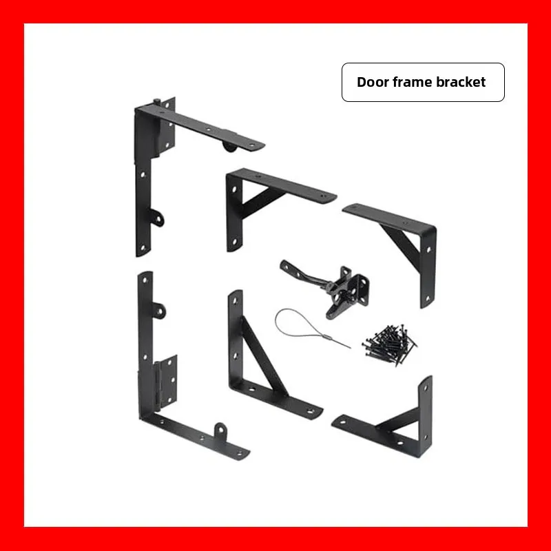 

Metal shelf, yard door set, door frame bracket.