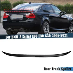 Glänzend Schwarz Hinten Flügel Lip Auto Hinten Trunk-Boot Lip Spoiler Flügel Verlängerung Deckel Für BMW 3 Serie E90 F30 g30 2005-2021 Racing Flügel