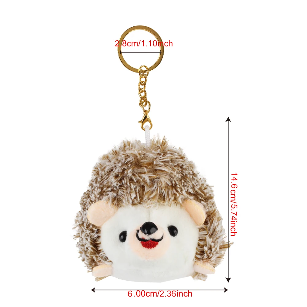 Key Holder Creative Gift Car Keyring Car-styling Women Car Keychain Plush Hedgehog Keychain Auto Accessories