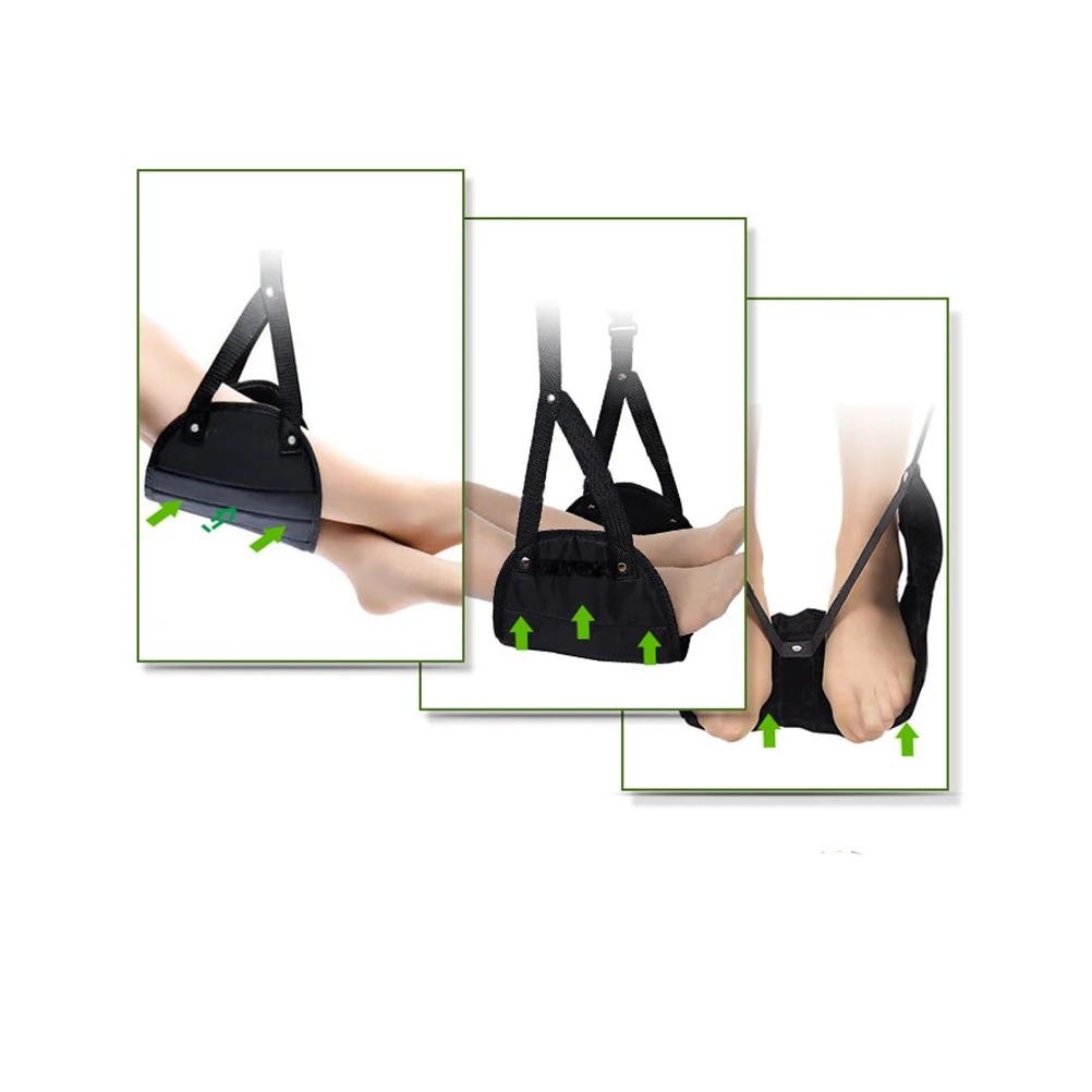 

Suspenders Foot Hammock under Desk for Travel Airplane Train Office High Speed Rail Footrest Adjustable Canvas Strong