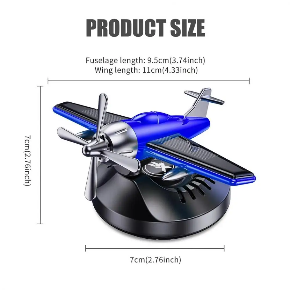 Kein Parfüm Solar Auto Aromatherapie Maschine Flugzeug Design Diffusor Lufterfrischer Armaturenbrett Flugzeug Ornament Dekoration Zubehör – Detail 10