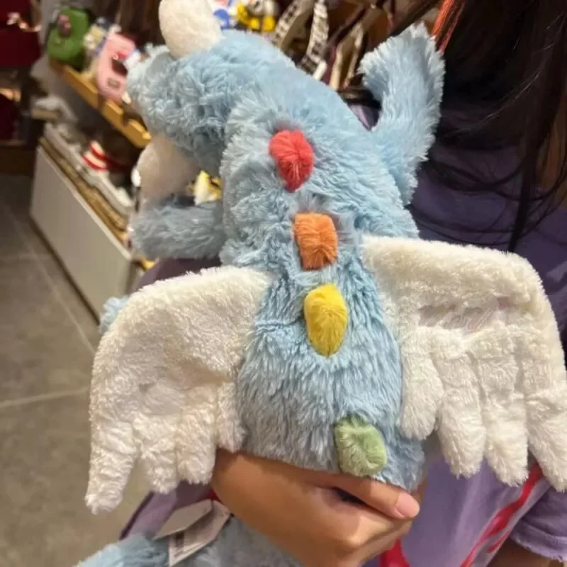 

Genuine Flying Dragon Series Snow Blue Gold Dragon Plush Toy Stuffed Animal Pillow Doll Gift For Kids Home Sofa Decor In Stock