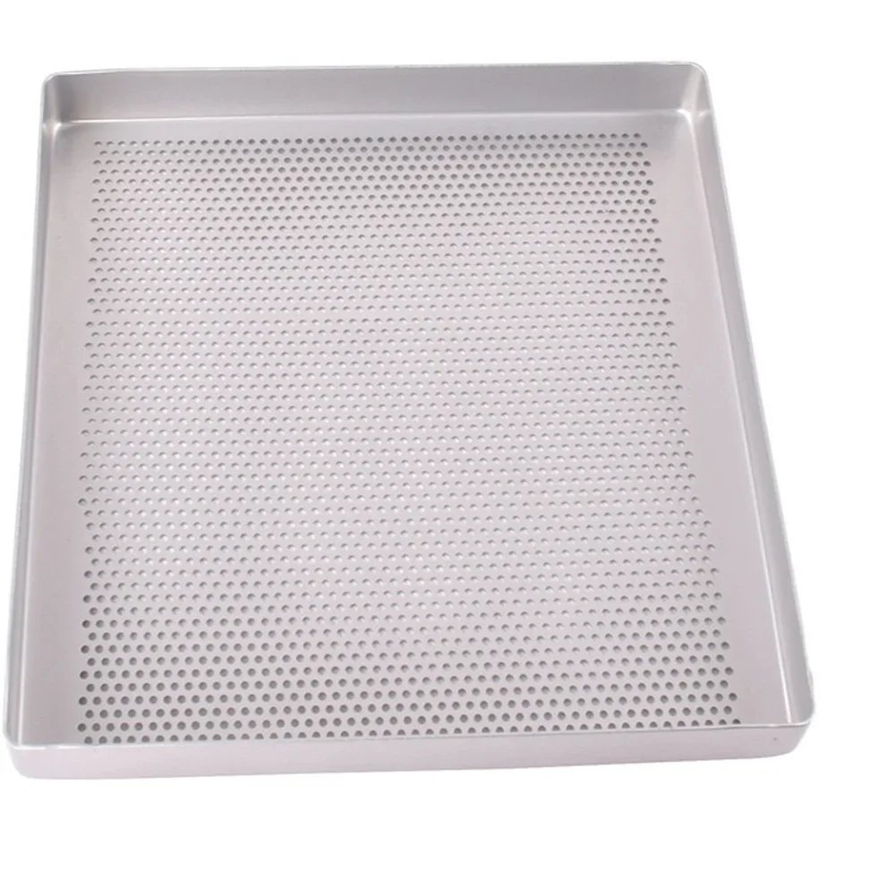 Aluminum Baking Tray Perforated Pan For Home Baking Aluminum Alloy 1.5mm Thickness Perforated Holes Warp Resistant