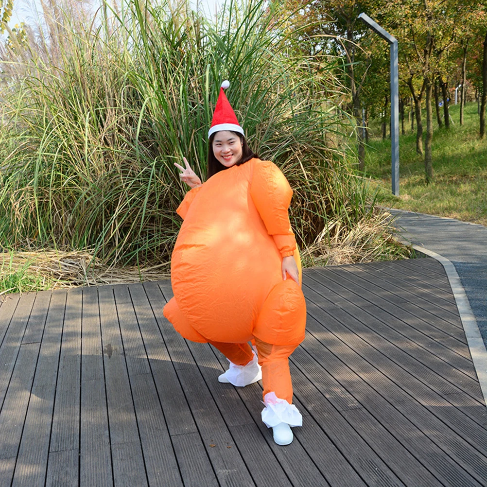 

Turkey Inflatable Costume Lightweight Blow up Suit Adult Thanksgiving Christmas Party Props Performance Photography