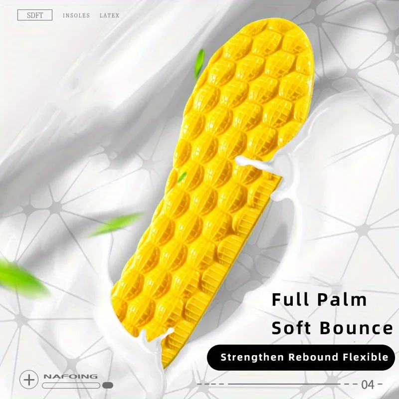 1 пара 4D-массажных стельок с дезодорантом Cloud Wormwood, мягкие дышащие высокоэластичные амортизирующие подушечки для беговой обуви