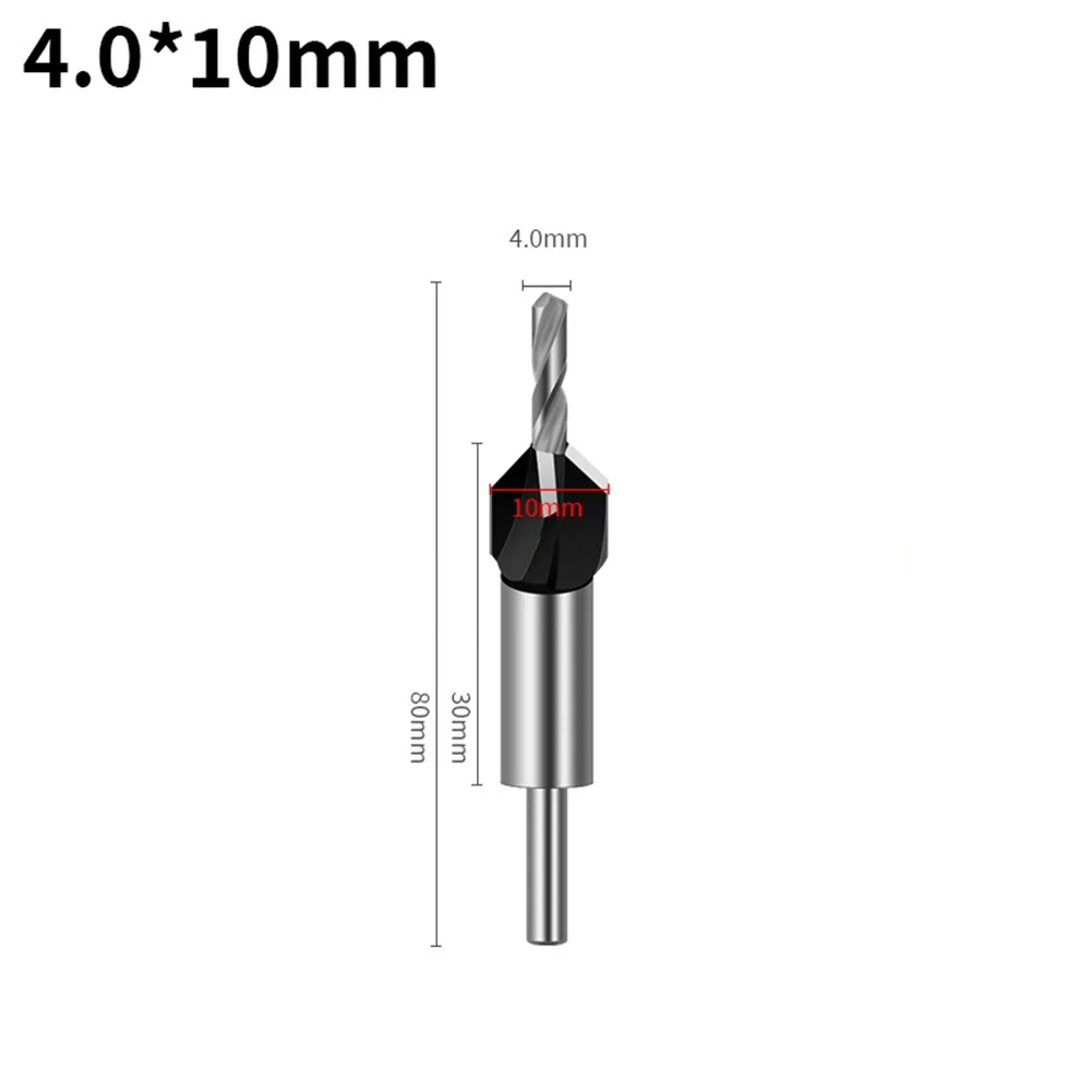 4pcs Hex Shank Carbide Adjustable Countersink Drill Router Bits With Depth Stop For Woodworking Drilling Pilot Hole Tools