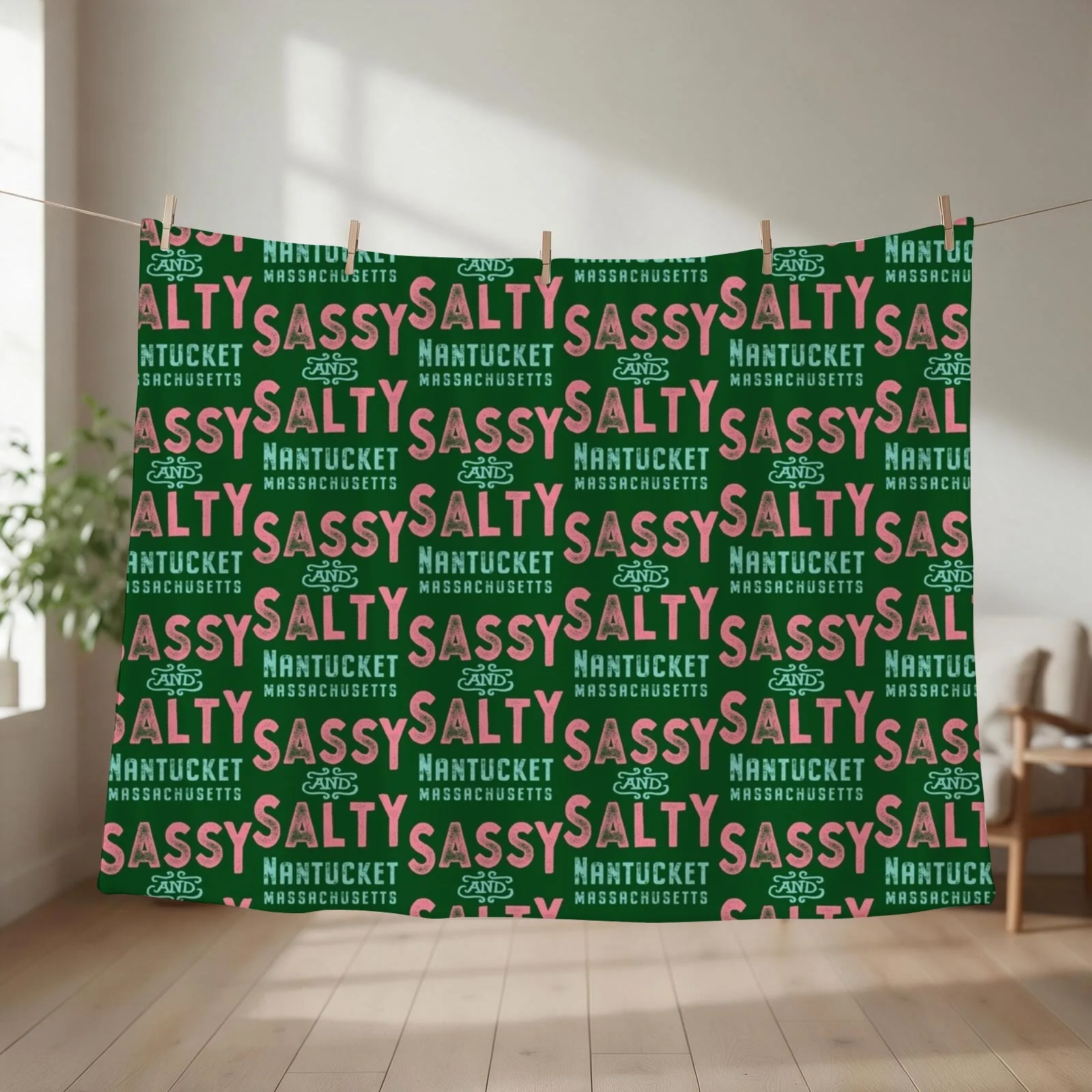 Nantucket Massachusetts Sassy and Salty Throw Blanket heavy to sleep For Baby warm for winter christmas decoration Blankets