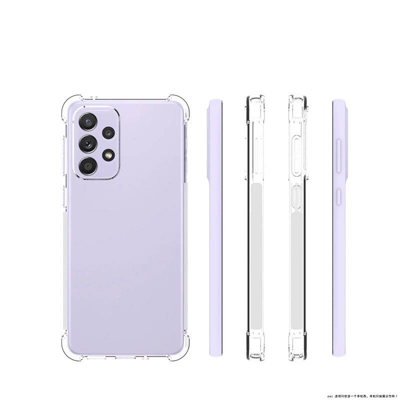Luxuriöse klare Silikon-Handyhülle für Samsung Galaxy A53 5G A33 A13 A73 A23 5G A31 A51 A71 A52S A72 A22 A32 A12 Soft Cover – Detail 3