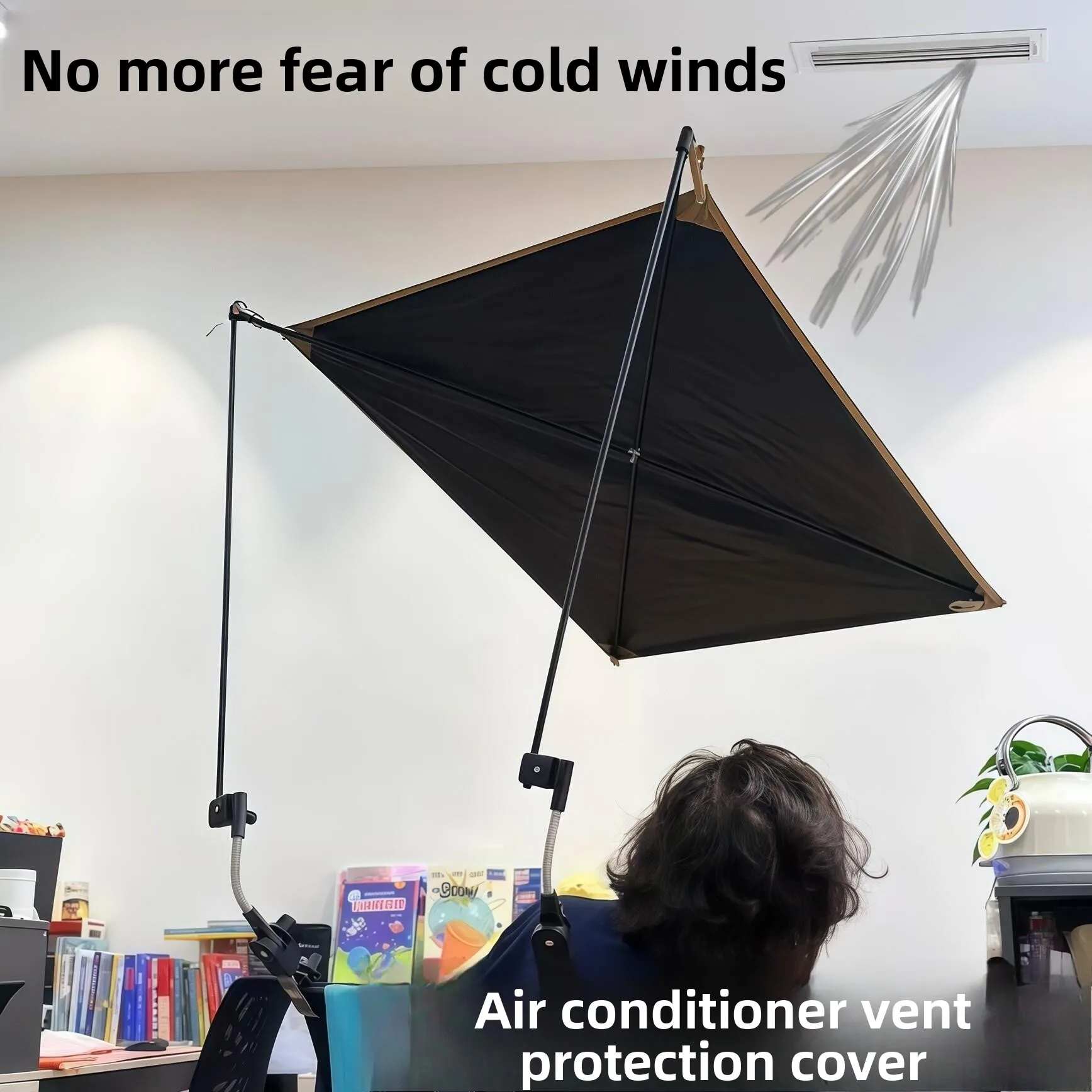 

Office Desk Windshield Adjustable Air Conditioner Protection Multi-Adjustment Anti-Direct Blow Workstation Shield