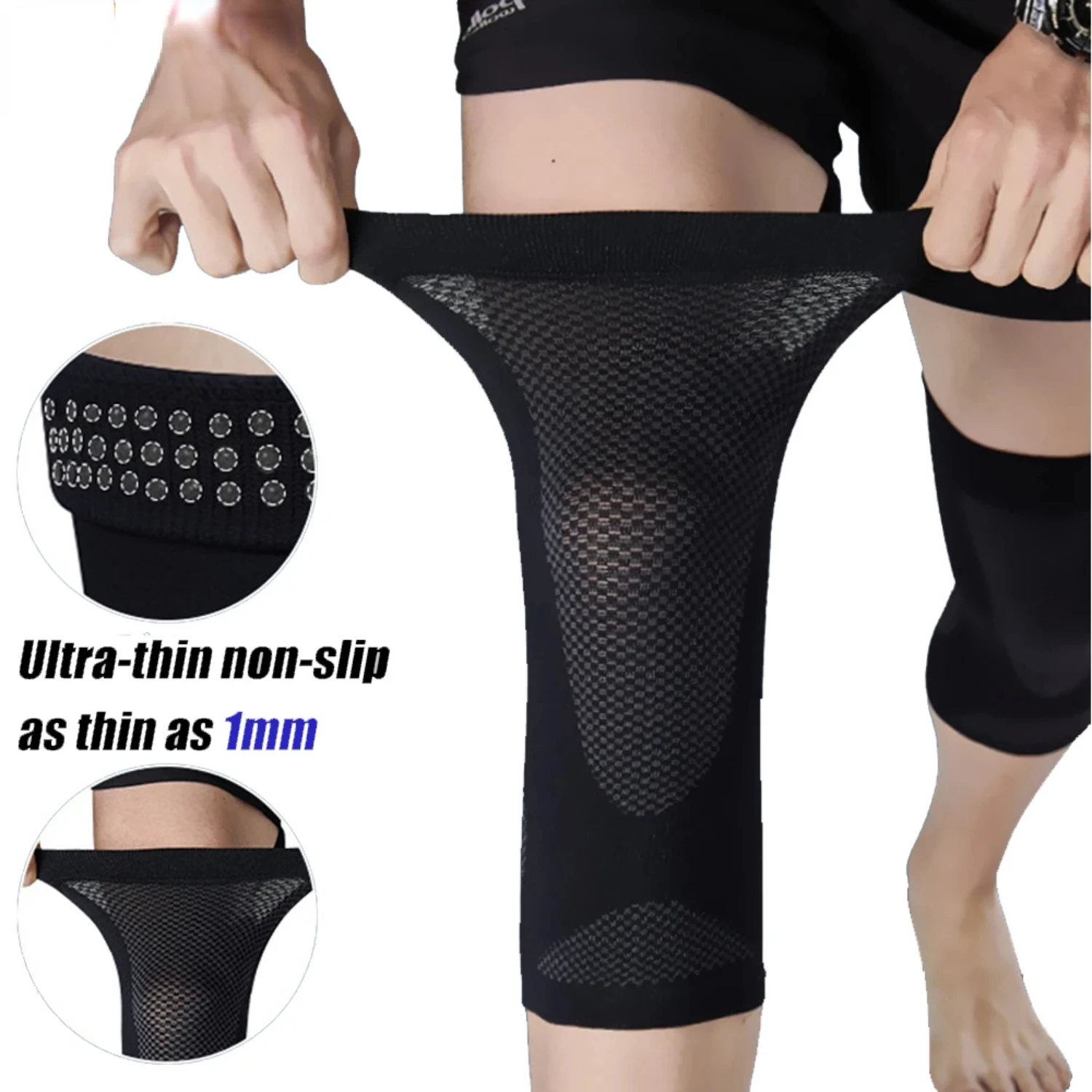 

1Pair Summer Ultra Thin Knee Support Brace Sports Knee Pads Gym Running Knee Protector Meniscus Arthritis Injury Ease Knee Pain