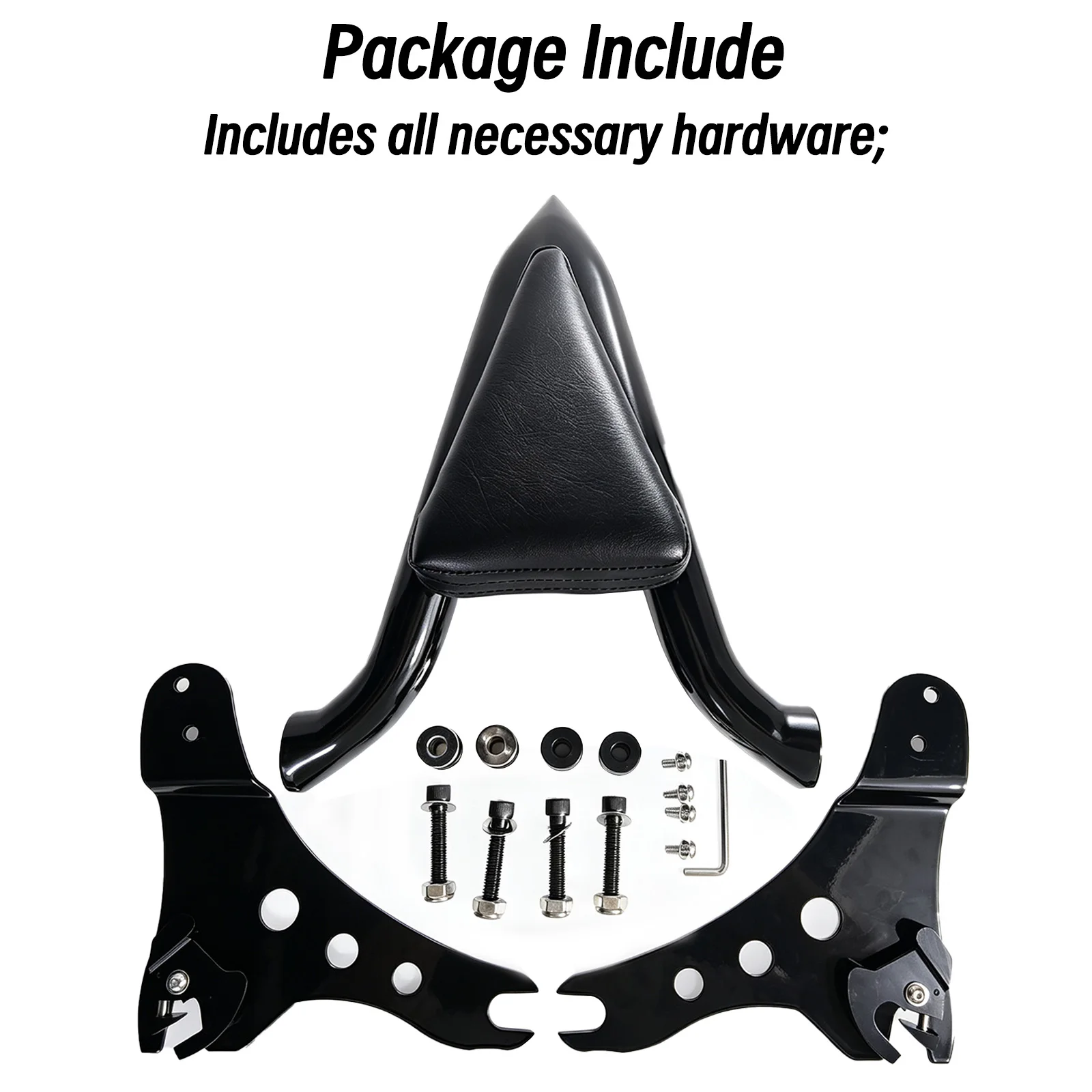 Motorcycle Backrest Sissy Bar & Luggage Rack For Harley Softail Fat Bob 114 Fat Bob 107 2018-2026 Passenger Back Rest Sissybar view 4