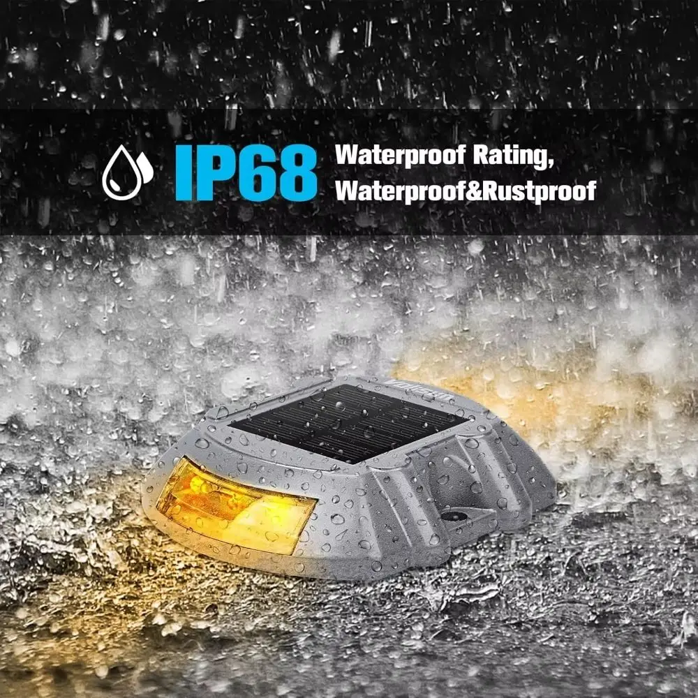 Smart Solar Road Stud Reusable Solar Powered Driveway Light Pressure Resistance Durable Solar Pathway Light Driveway