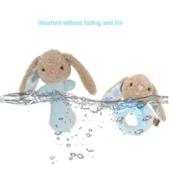 クマの漫画の形をした木製のガラガラ,赤ちゃんのおもちゃ,紛失防止,調整可能なハンドベル,シリコンモンテッソーリの指輪,誕生日プレゼント