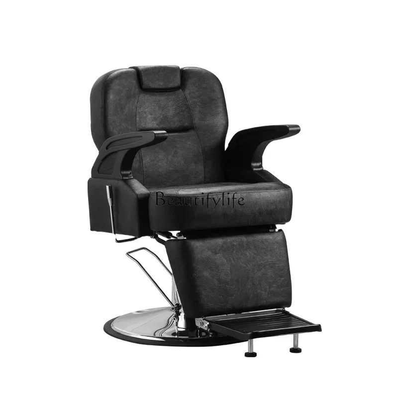 

Men's Hair Chair Can Be Put down and Cut Hair Oil Head High-End High-End Barber Shop Chair