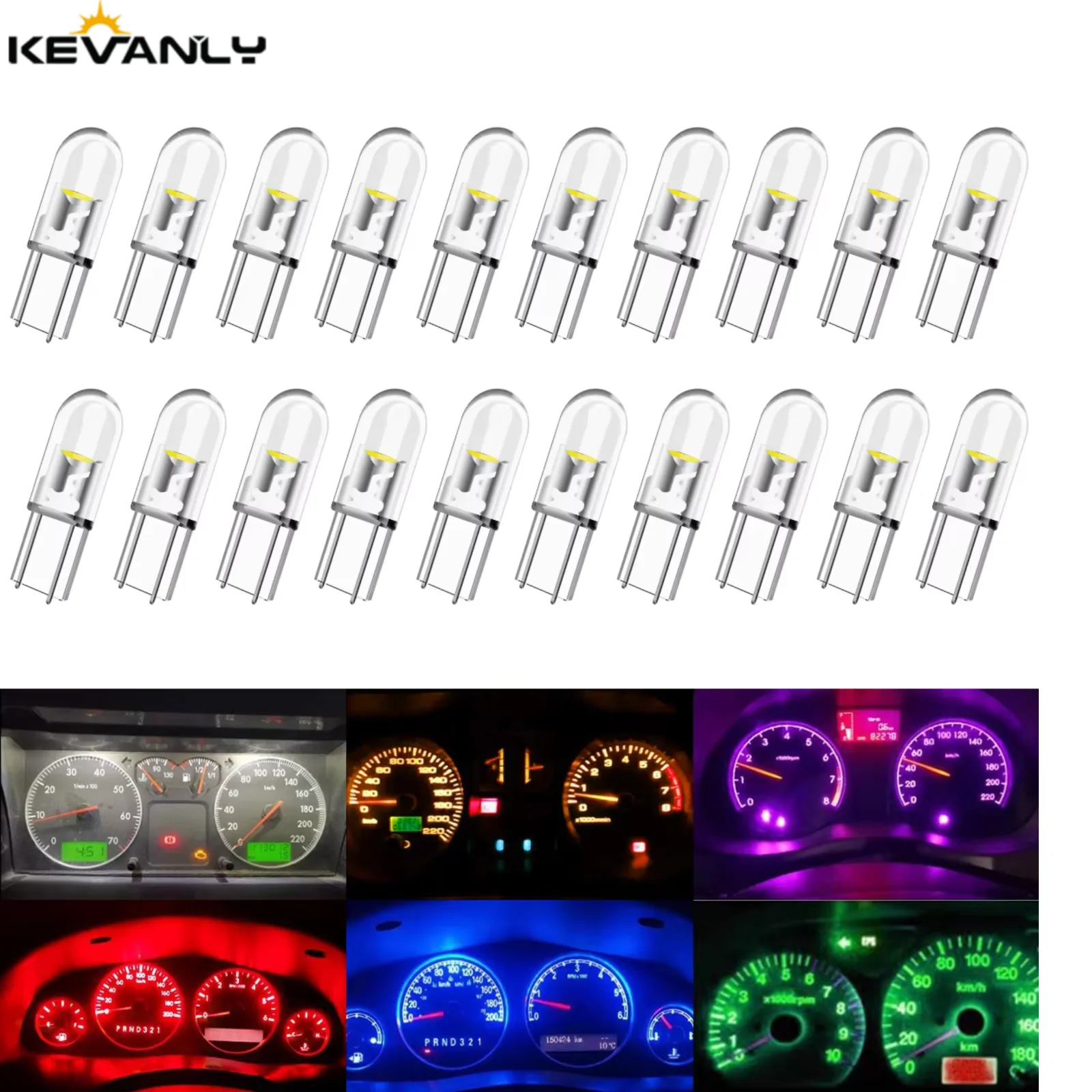 

20/50PCS New T5 LED W3W W1.2W 74 286 Super Bright cob Lights Wedge Dashboard Gauge Car Warning Indicator Instrument Cluster Lamp