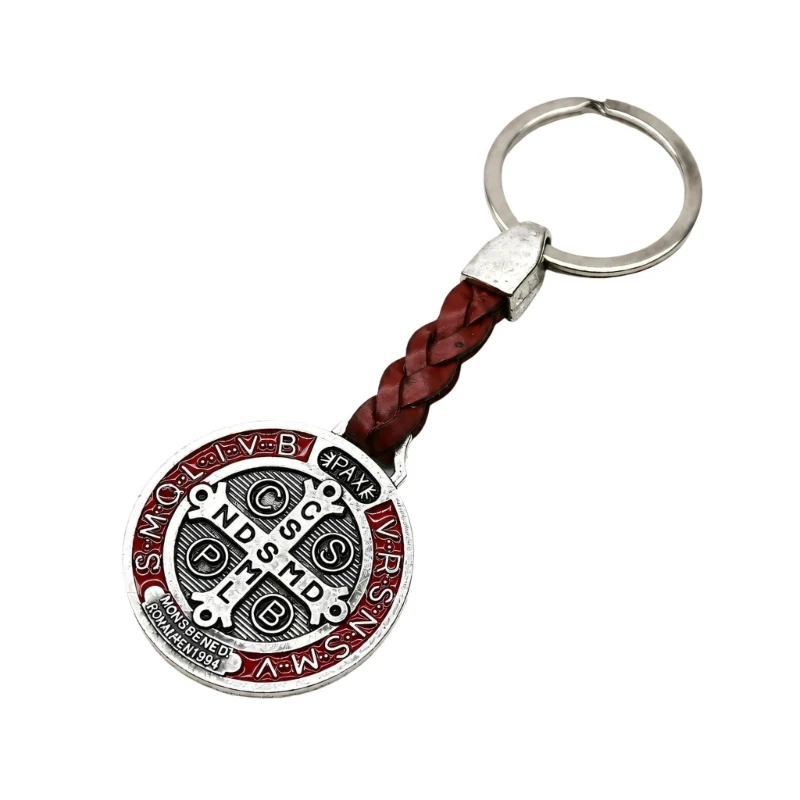 Vintage Pendant Holder with Alloy Pendant and Split Ring for Everyday Keys, Bag Charm Use and Decorative Carry E0BF