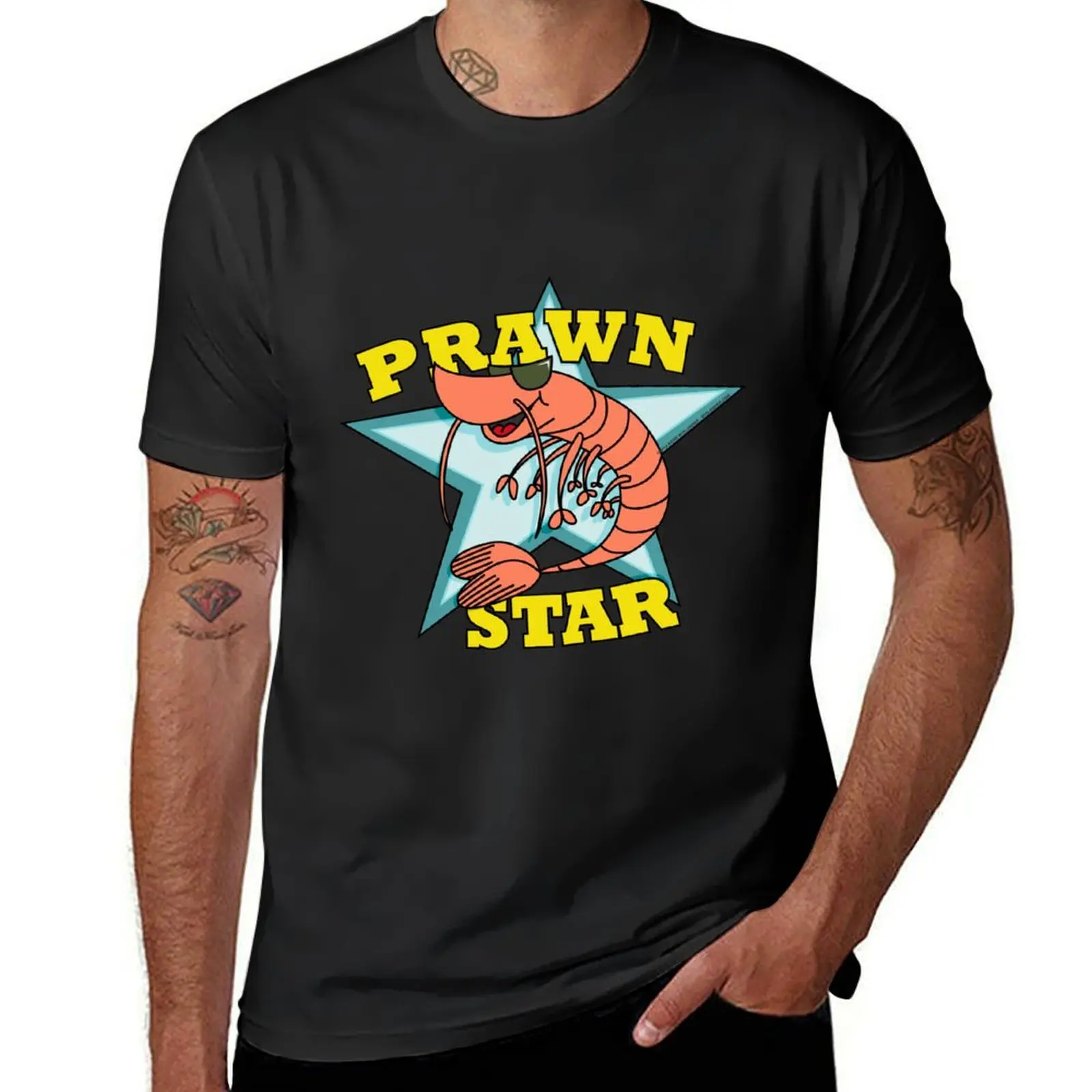 Prawn Star T-Shirt summer top for a boy mens t shirts pack