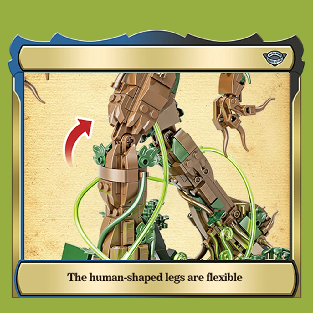 2025 창의적인 숲 경비원 나무 인간 모델 블록 세트 DIY 장식 MOC 조립 장난감 생일 크리스마스 할로윈 선물