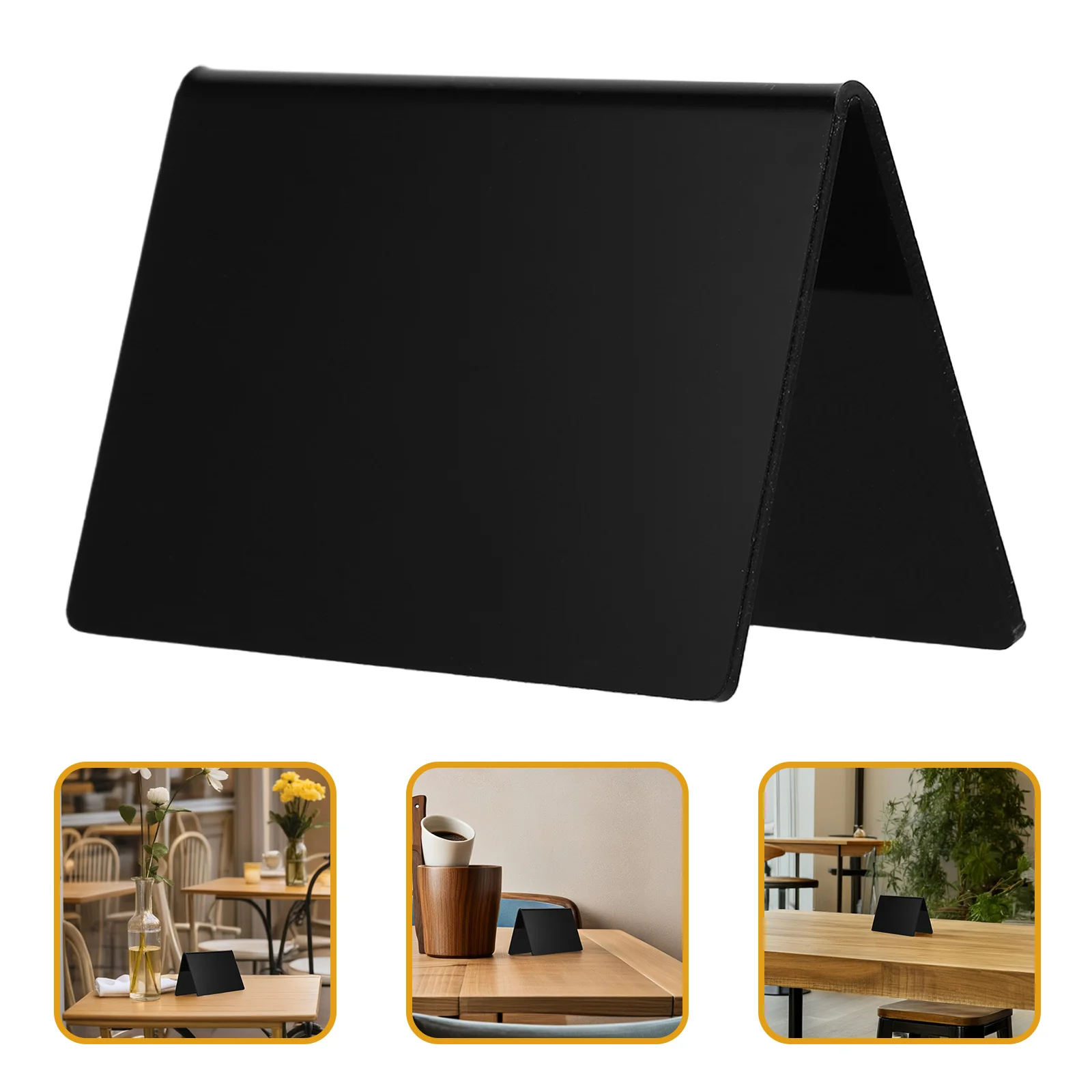 

6Pcs Mini Acrylic Chalkboard Signs Erasable Tabletop Display Small Blackboard Labels for Bakery Dessert Wedding