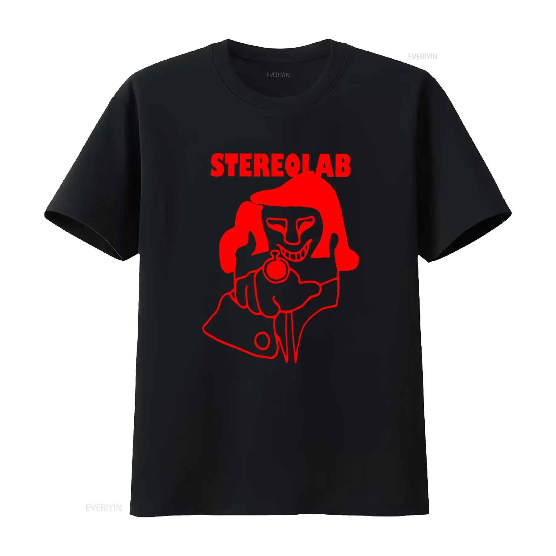 Camiseta Stereolab con diseño retro punk y estampado rojo llamativo, perfecta para los fanáticos de la música indie, Neu Galaxie 500, Spacemen3, Yo La Tengo