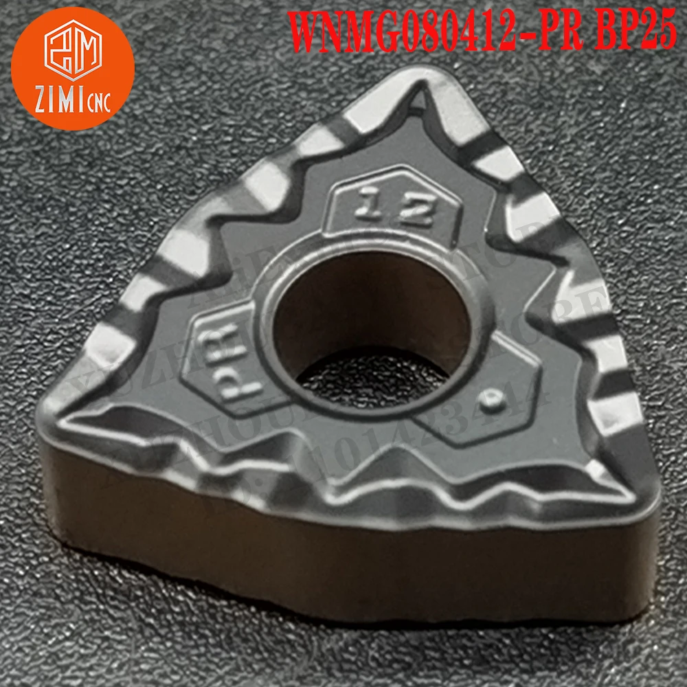 WNMG080412-PR BP25 WNMG 080412 Cermet Turning Tools CNC Lathe Cutter Cutting Tools Metal Lathe Tools Blades mechanical Inserts