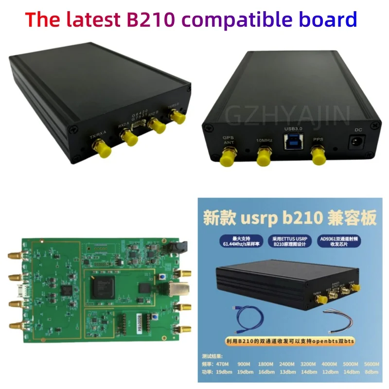 

New Software Radio Development Board Platform B210 70MHz~6GHz sdr gnuradio Full Duplex Four Way