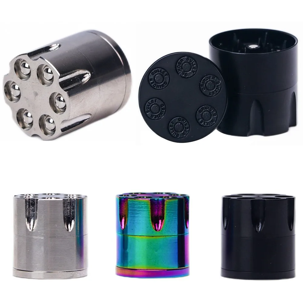 30mm Bullet-Shaped Metal Herb Grinder 3-Layer Manual Spice Crusher Compact Kitchen Tool