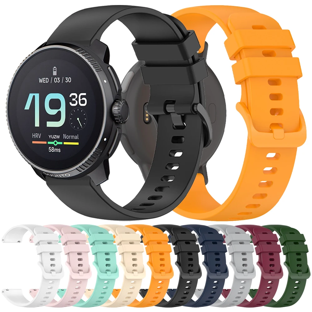 22mm Silikonowy Pasek Sportowy do SUUNTO 9 Peak PRO/DLC RACE S 5 Opaska do COROS APEX 46mm/PACE Pro Smartwatch Wymienna Bransoletka