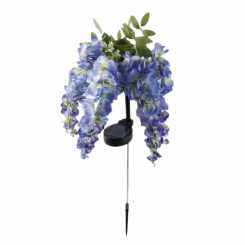

Realistic Solar Wisteria Flower Lamp Waterproof Creative Garden Floor Lamp Cordless Artificial Simulation Flower Lamps House