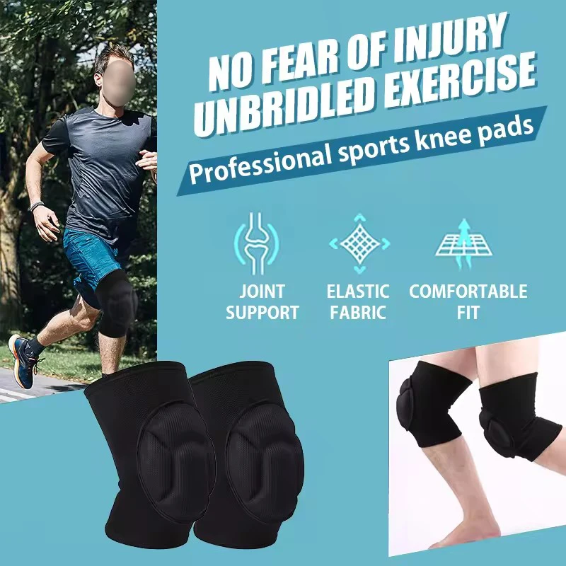 وسادات ركبة رياضية سميكة واقية للرجال والنساء، وسادات ركبة مضادة للانزلاق، معدات رياضية لكرة السلة #4