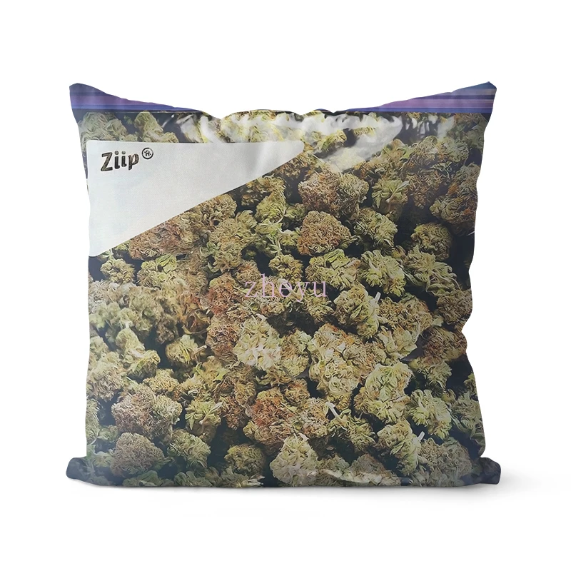 Zentia Weed Zip Lock Pillow Case Extra Large Dank, 16 x16in, 18 x18in, Decorative  