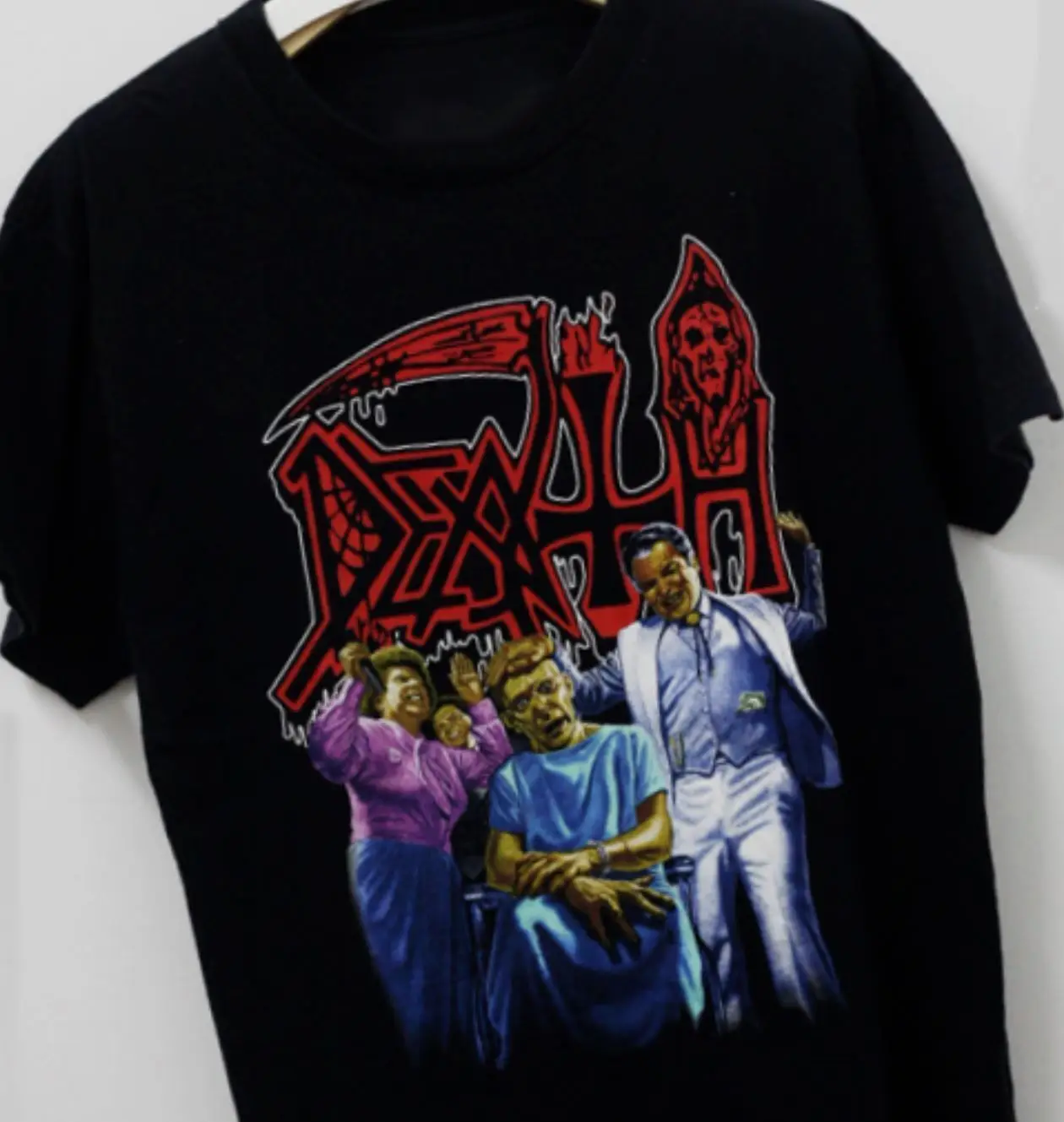 Vintage Death 2003 Spiritual Healing Retro Black T-Shirt