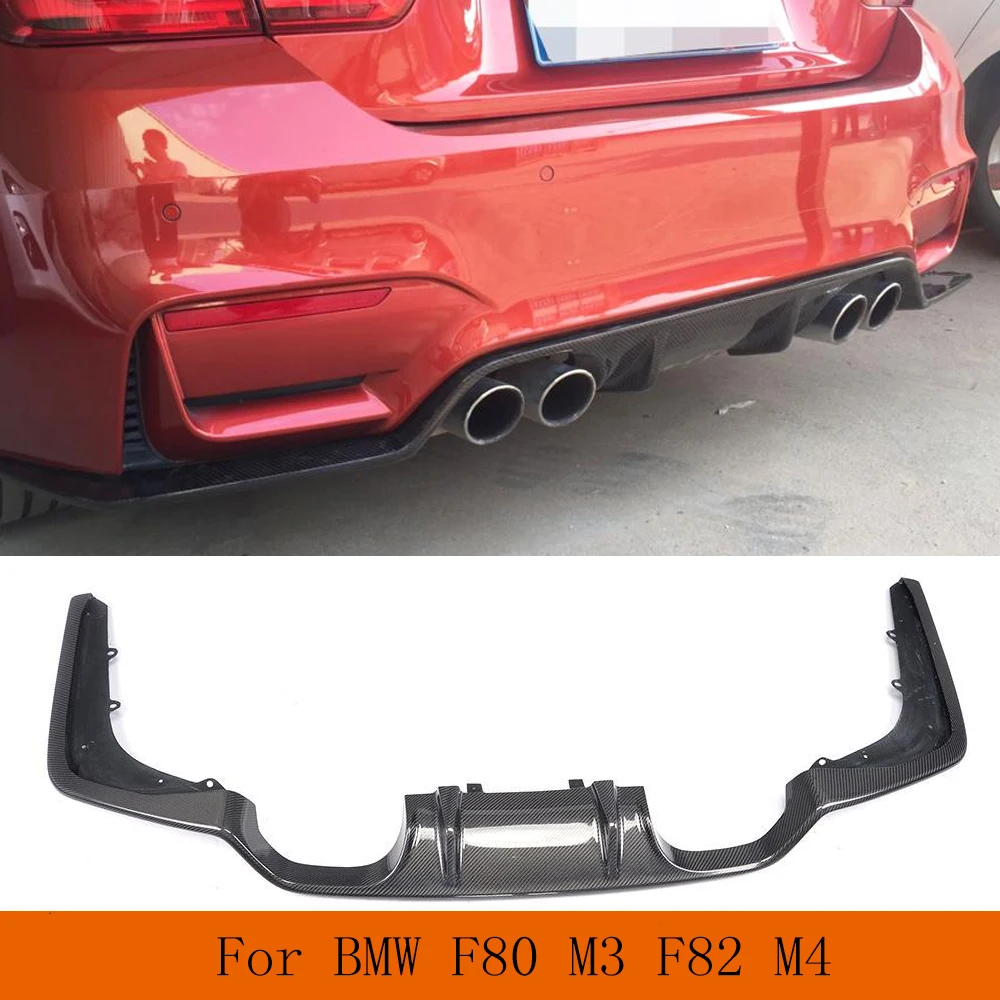 

Carbon Fiber Rear Bumper Diffuser Spoiler Fit for BMW 3 Series F80 M3 4 Series F82 M4 15-17 Diffuser Lip Splitter Spoiler Plate