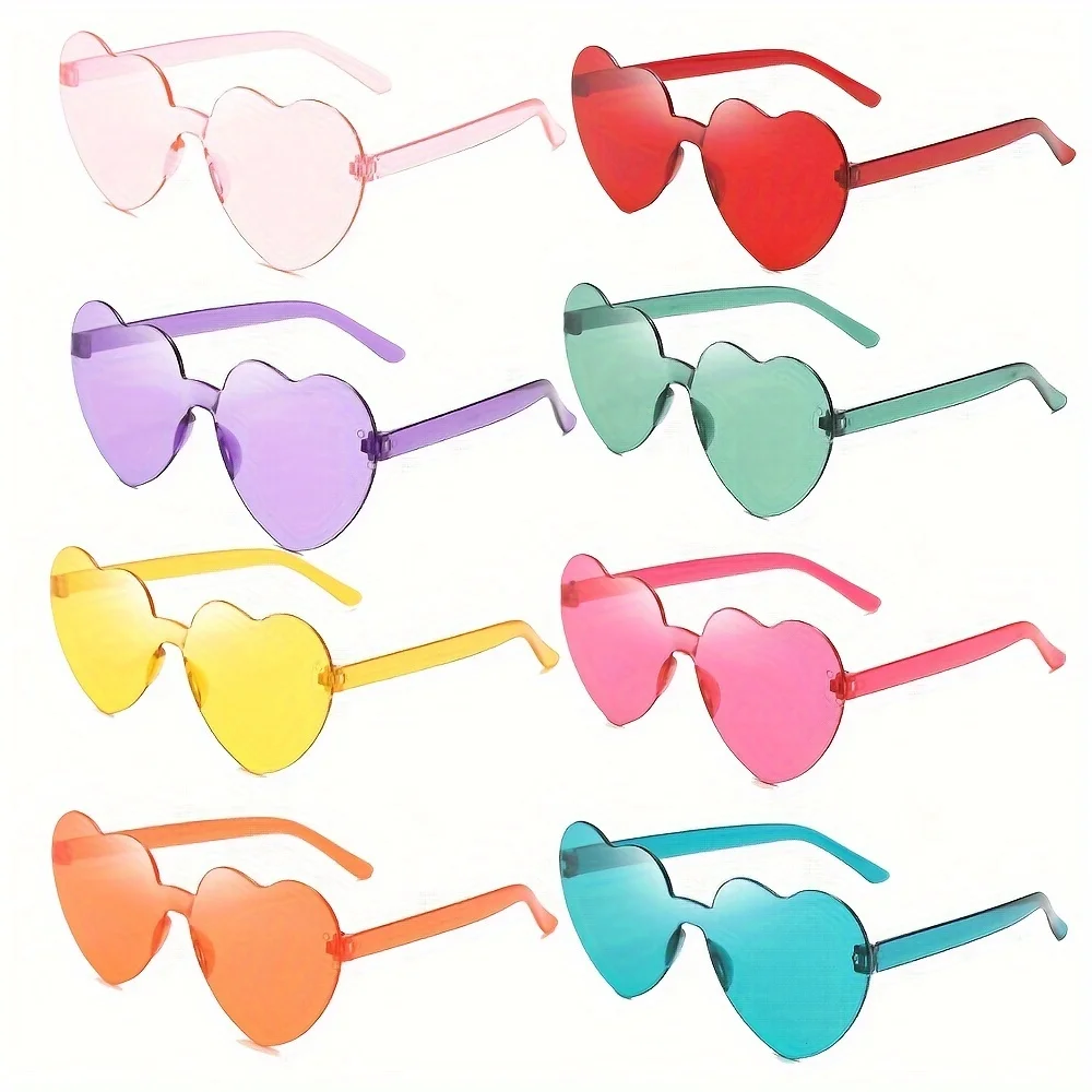 

8Pcs Random Colors Colorful Party Glasses Funny Novelty Photo Props Eyeglasses Birthday Carnival Dress Up Eyewear