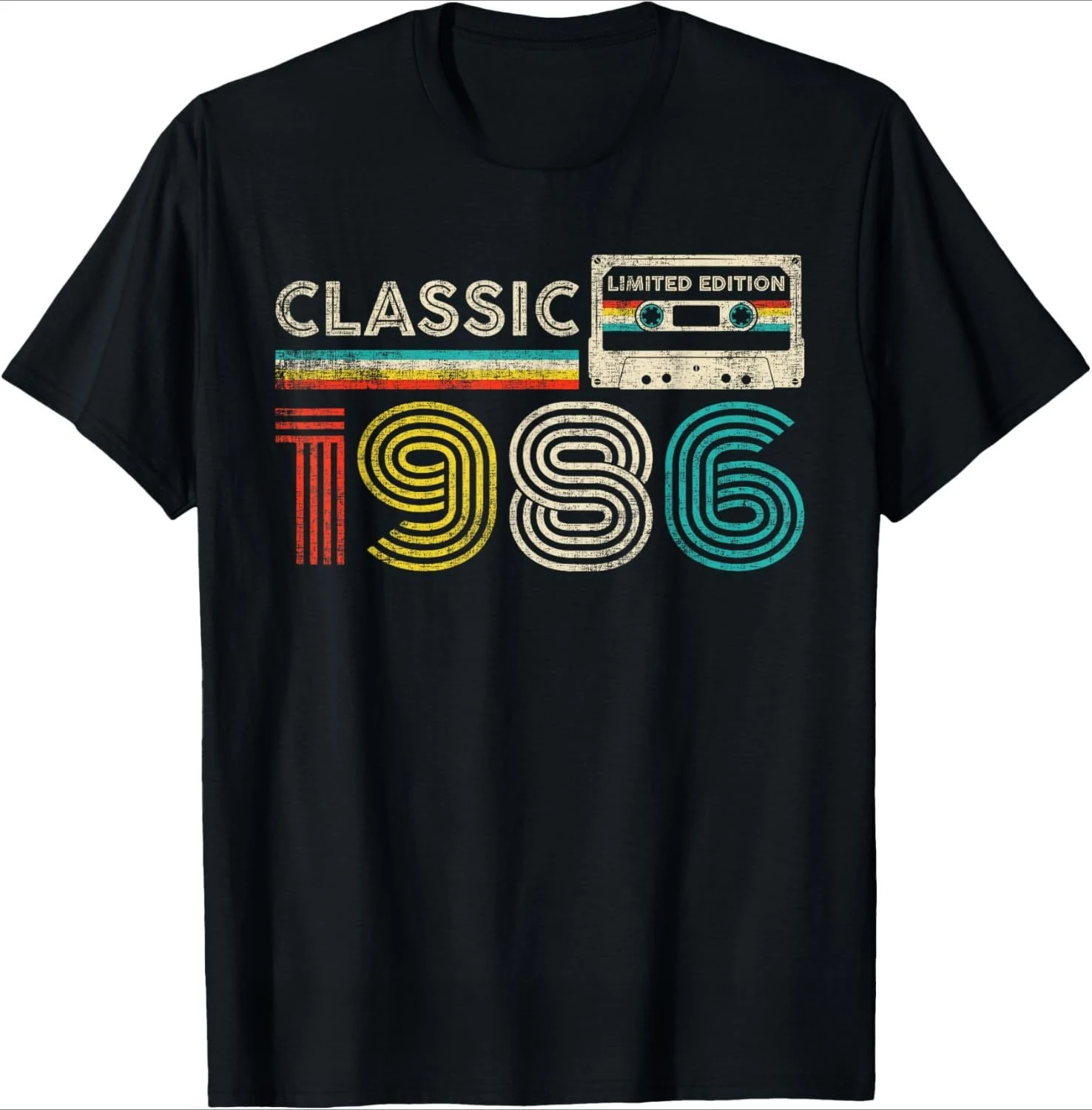 40 Years Old Classic 1986 Vintage Cassette Tape Funny 40th T Shirts Men Streetwear Tee Shirt Short Sleeve Unisex Loose Clothing