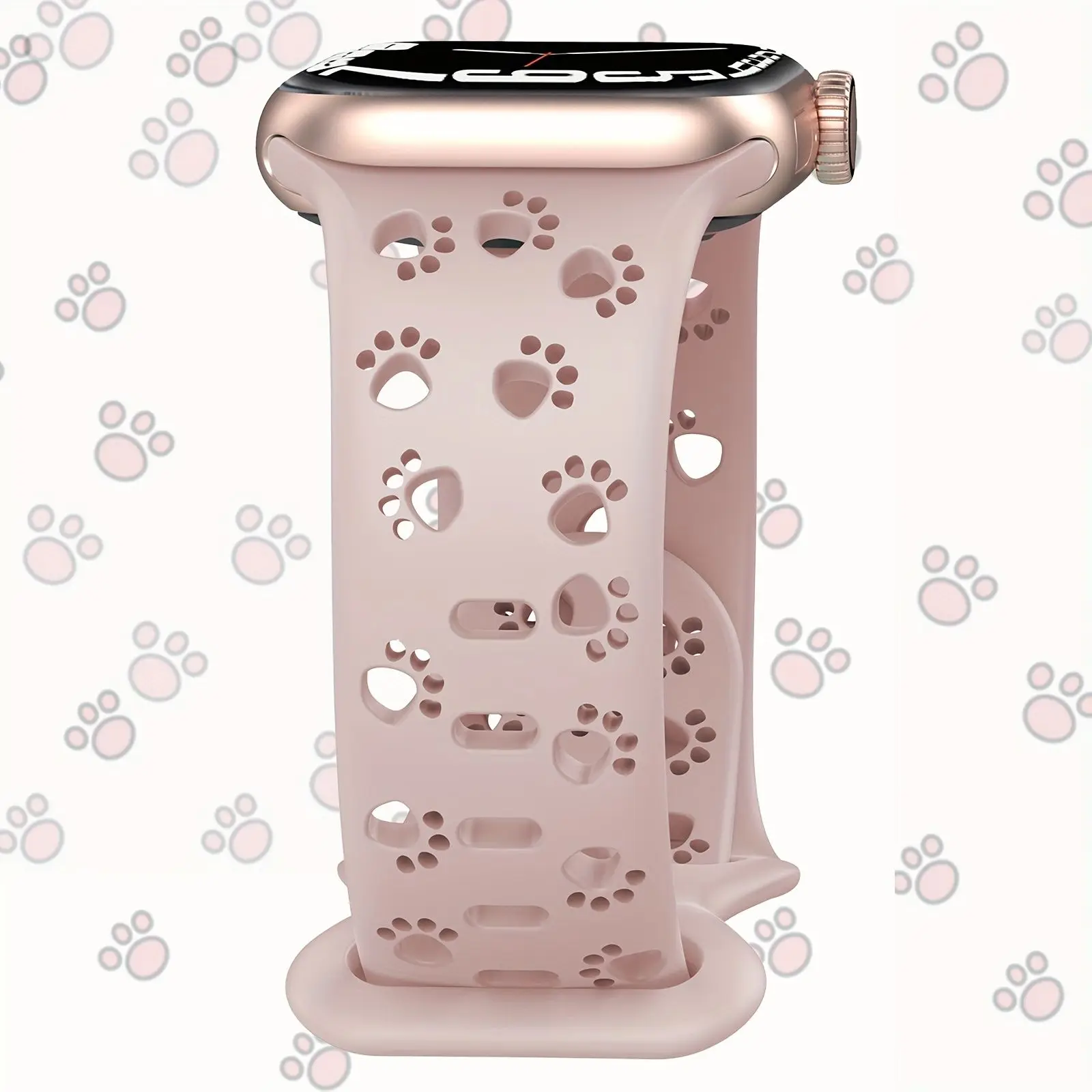 الكلب باو سيليكون حزام ل سوار ساعة يد آبل 45 مللي متر 40 38 42 49 44 41 مللي متر الجوف التدريجي سوار ل iWatch سلسلة 9 الترا 8 7 SE 6 5 4