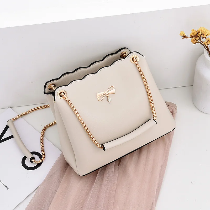 

Small Handbag Female Sweet Casual Shoulder Crossbody Bag Women Korean Bow Luxury Simple Messenger Bag For Lady