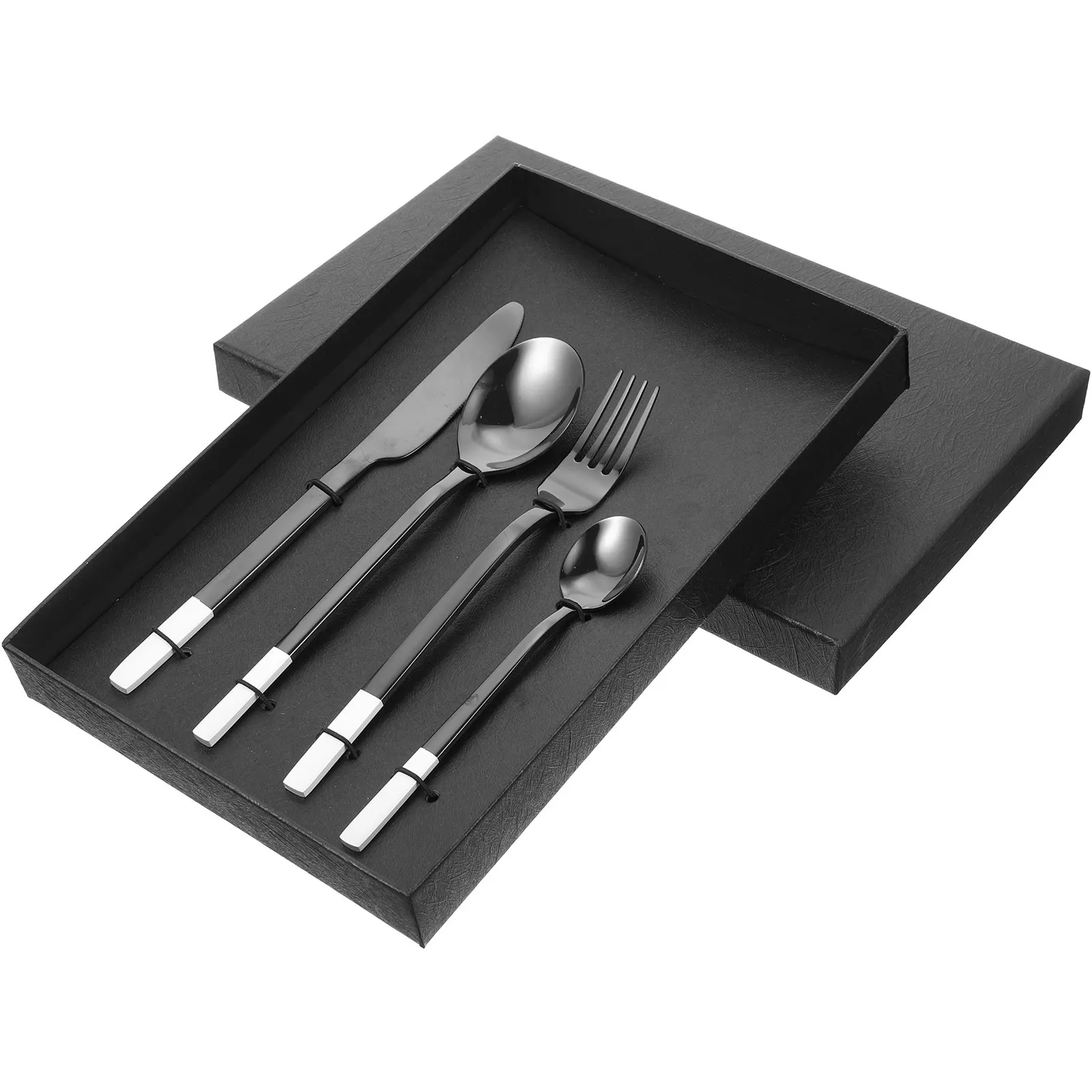 

1 set 1 Set Stainless Steel Cutlery Set Knife Fork Spoon Kit Reusable Tableware For Camping Outdoor Western Food Dining Durable