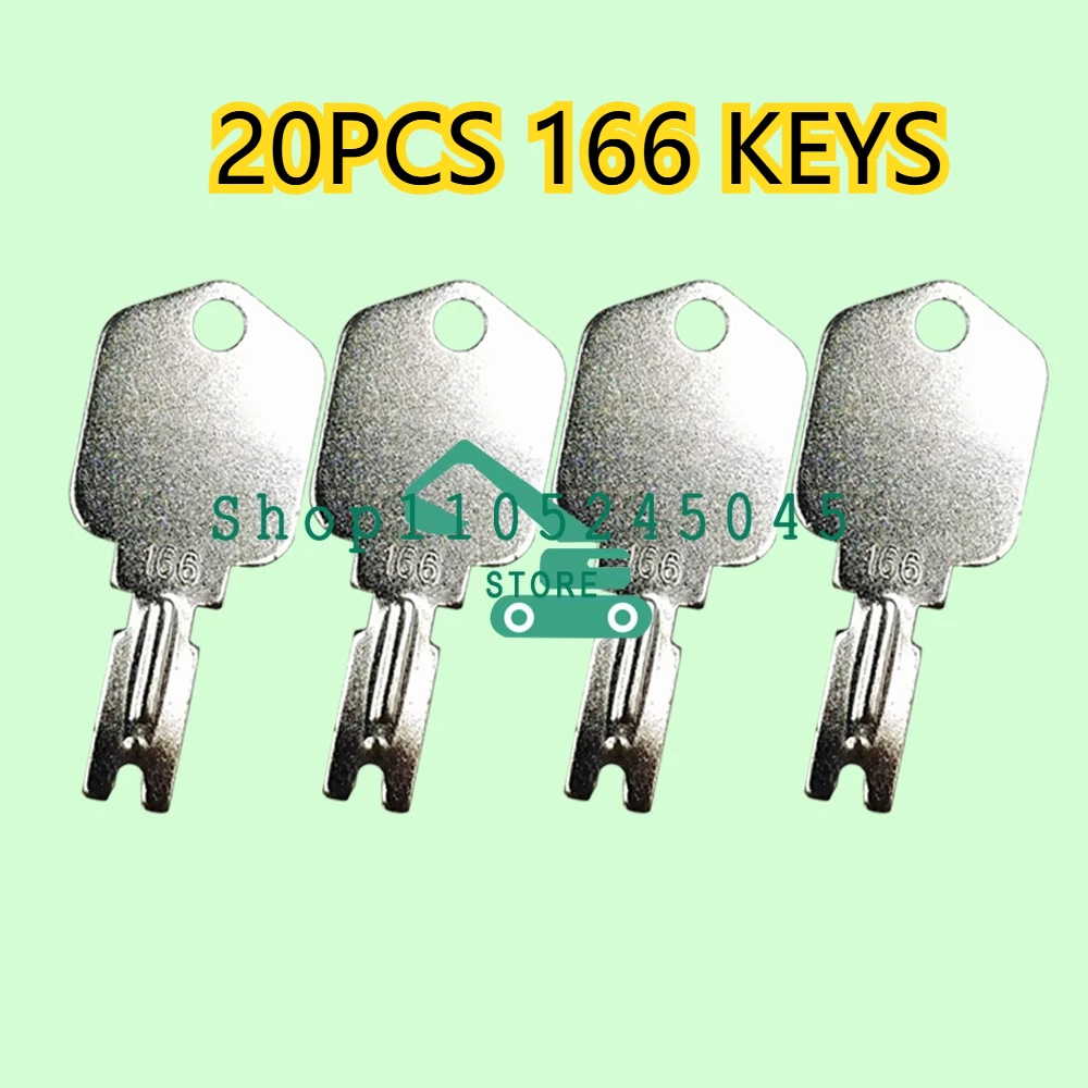 20PCS New 166 Forklift Keys for Clark Yale Hyster Eavy Equipment Keys for Komatsu Gradall Gehl for Daewoo Doosan A214062 5133504