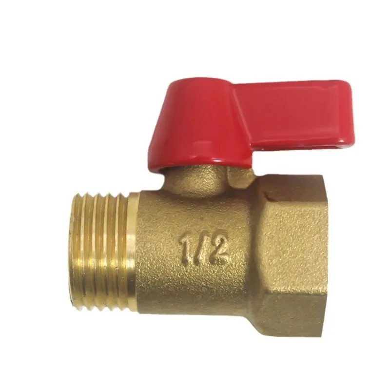 DN15 4-Point Brass Butterfly Valve - Male&Female Thread Right Angle Water Heater Valve Switch