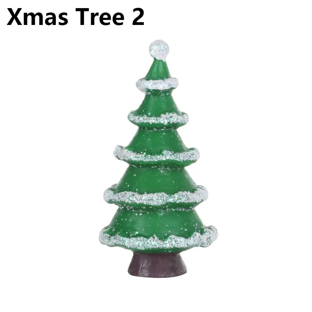 Dollhouse Ornament Home Decorations Bonsai Decor Fairy Garden Christmas Figurines Xmas Tree Santa Claus Miniature Snowman